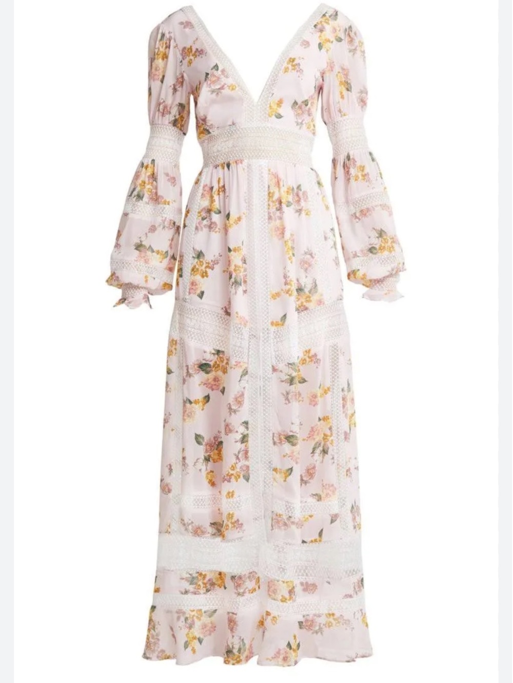 For Love & Lemons Blush Claudette Maxi Dress